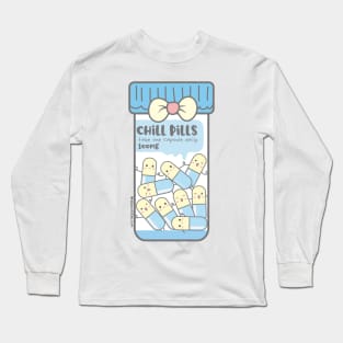 chill pills cute pills cartoon Long Sleeve T-Shirt